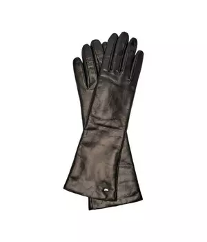 Перчатки кожаные Weekend Maxmara, черный