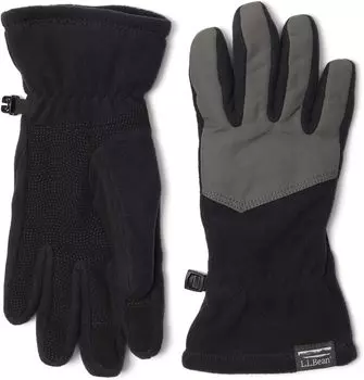 Перчатки L.L.Bean Mountain Classic Fleece Gloves, цвет Midnight Black/Shale Gray