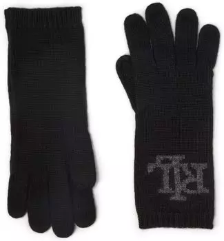 Перчатки LAUREN Ralph Lauren Logo Knit Glove, цвет Black/Dark Grey