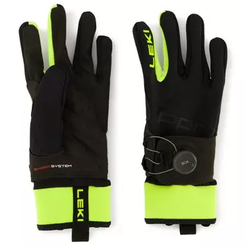 Перчатки Leki PRC Boa Shark, цвет Black/Neon Yellow