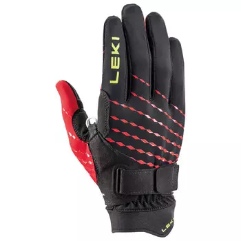 Перчатки Leki Ultra Trail Breeze Shark, цвет Black/Red/Neon Yellow