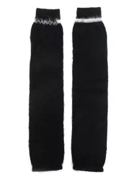 Перчатки Marni с полосками, черный