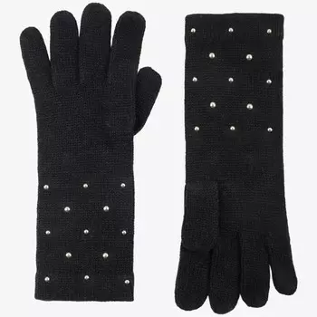 Перчатки MICHAEL Michael Kors Bisized Dome Studs, черный