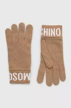 Перчатки Moschino, бежевый
