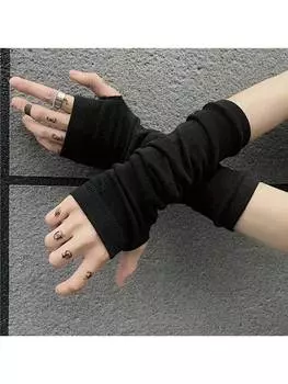 Перчатки мужские без пальцев, черный