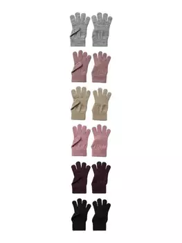 Перчатки NAME IT Gloves MAGIC, цвет Light grey/Mauve/Cyclamen/Pink
