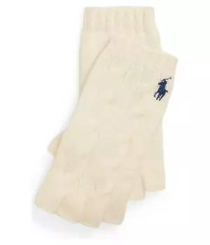 Перчатки Polo Ralph Lauren шерстяные с добавлением кашемира, бежевый