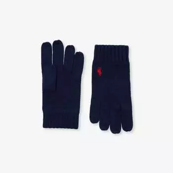 Перчатки prl merino Polo Ralph Lauren, синий