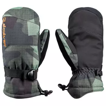 Перчатки Quiksilver Mission Mitten, цвет Puzzle Camo Sea Spray