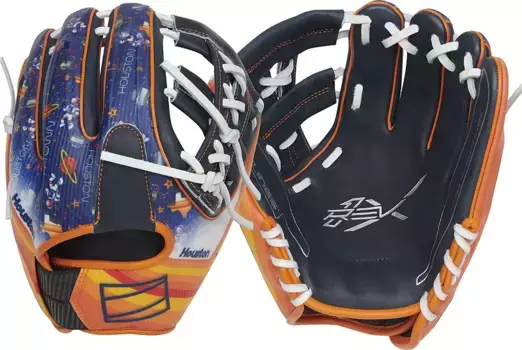 Перчатки Rawlings 11,5 дюймов Houston серии REV1X, 2024 г, темно-синий/оранжевый/синий