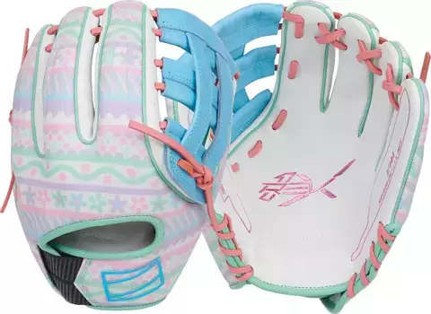 Перчатки Rawlings 11,75 дюймов REV1X ограниченной серии, белый/розовый