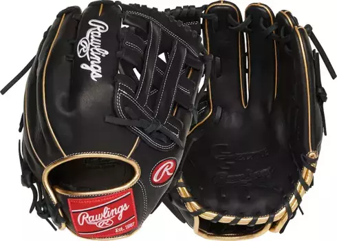 Перчатки Rawlings 13 дюймов GG Elite Series Slowpitch, черный/золотой