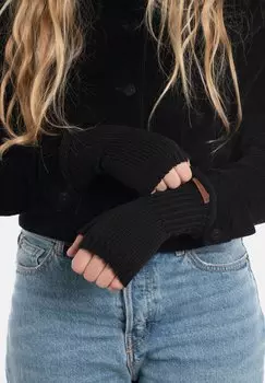 Перчатки с короткими пальцами CLEO Knit Factory, цвет black