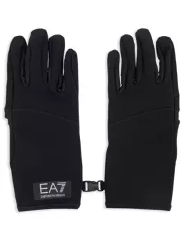 Перчатки с логотипом Ea7 Emporio Armani, черный