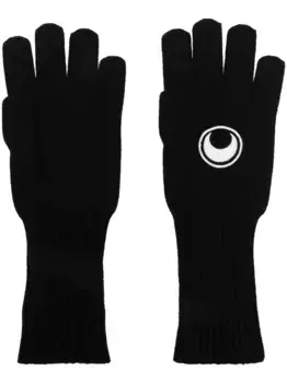 Перчатки с логотипом Marine Serre, черный