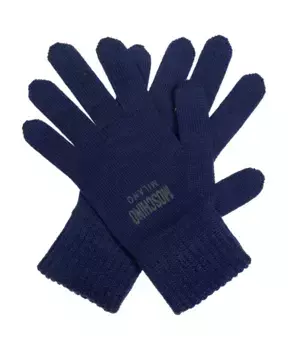 Перчатки с логотипом Moschino, синий