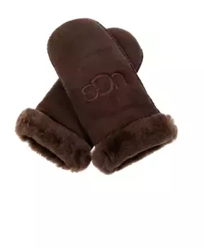 Перчатки с логотипом Ugg, коричневый