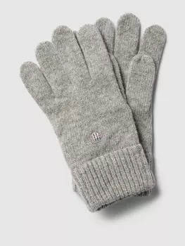 Перчатки с нашивкой этикеток Gant, серый