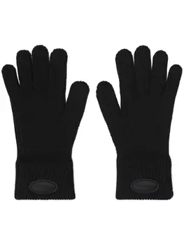 Перчатки с нашивкой-логотипом Alexander Wang, черный