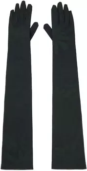 Перчатки с зеленым и черным цветочным принтом MM6 Maison Margiela