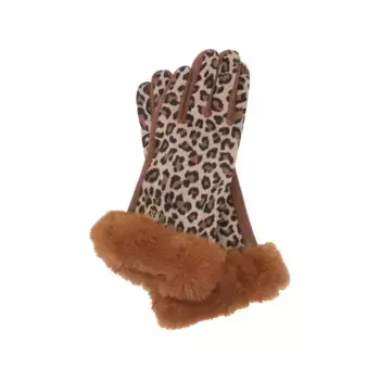 Перчатки с животным принтом Liu Jo, коричневый