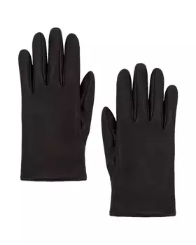 Перчатки Saint Laurent Leather, цвет Black & Gold