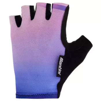 Перчатки Santini Luce short, фиолетовый