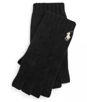 Перчатки шерстяные Polo Ralph Lauren с добавлением кашемира, черный