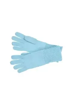 Перчатки тонкой вязки на пальцы 18957-0 SEEBERGER, цвет Acqua One Size