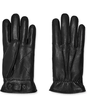 Перчатки UGG 3 Point Leather Gloves, черный