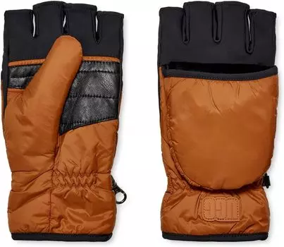 Перчатки UGG Water-Resistant Recycled Nylon Flip Mitten with Recycled Micofur Lining, цвет Hardwood