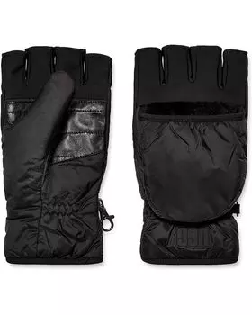 Перчатки UGG Water-Resistant Recycled Nylon Flip Mitten with Recycled Micofur Lining, черный