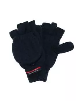 Перчатки вязаные CTM утепленные, темно-синий