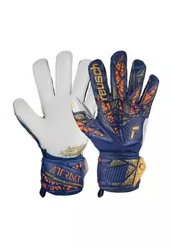 Перчатки вратарские Attract Grip, застежка-липучка, мужские reusch, цвет Premium Blue