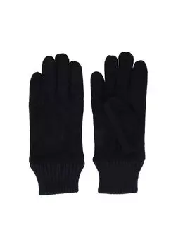 Перчатки замшевые, трикотажные, однотонные, женские Otto Kessler, черный
