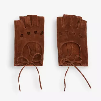 Перчатки Zara by Carlyne Cerf Suede Leather, коричневый