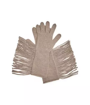 Перчатки женские Marella Пьера с бахромой, бежевый