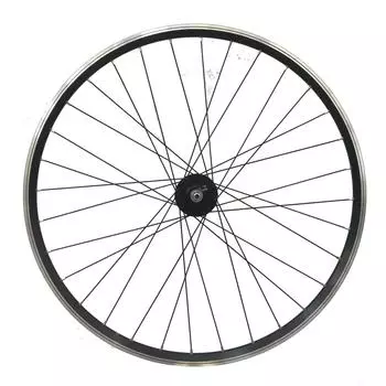 Переднее колесо 28-дюймовый обод с двойными стенками, динамо-втулка с V-образным тормозом Shimano DH-C3000-1N LD 500 ELOPS, черный