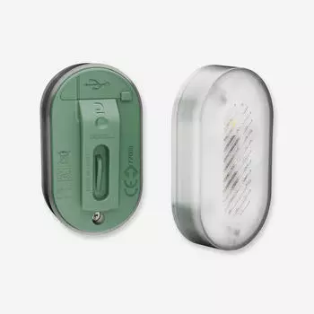 Передний/задний велосипедный фонарь с USB-зажимом SL510 - зеленый Elops