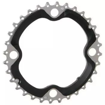 Передняя звезда Shimano 4BRA XT M780 10V MTB., серебристый / черный / серебристый