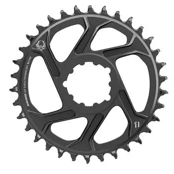 Передняя звезда X-Sync 2 Eagle — прямое крепление — смещение 6 мм — черный SRAM, черный