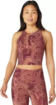 Перефокусировать укороченный танк Beyond Yoga, цвет Serene Marble