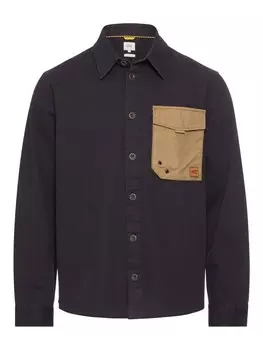 Переходная куртка Camel Active Overshirt aus reiner Baumwolle, цвет Nachtblau