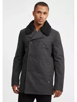 Переходная куртка !SOLID Wollmantel, серый