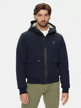 Переходная куртка стандартного кроя Aeronautica Militare, синий