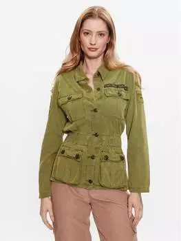 Переходная куртка стандартного кроя Aeronautica Militare, зеленый