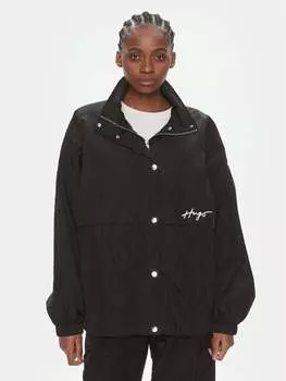 Переходная куртка свободного кроя Hugo, черный