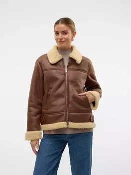 Переходная куртка Vero Moda bergangsjacke, коричневый