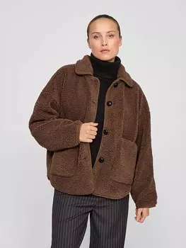 Переходная куртка Vila bergangsjacke, темно-коричневый