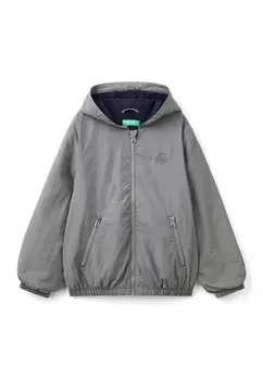Переходная куртка WITH HOOD United Colors of Benetton, серый